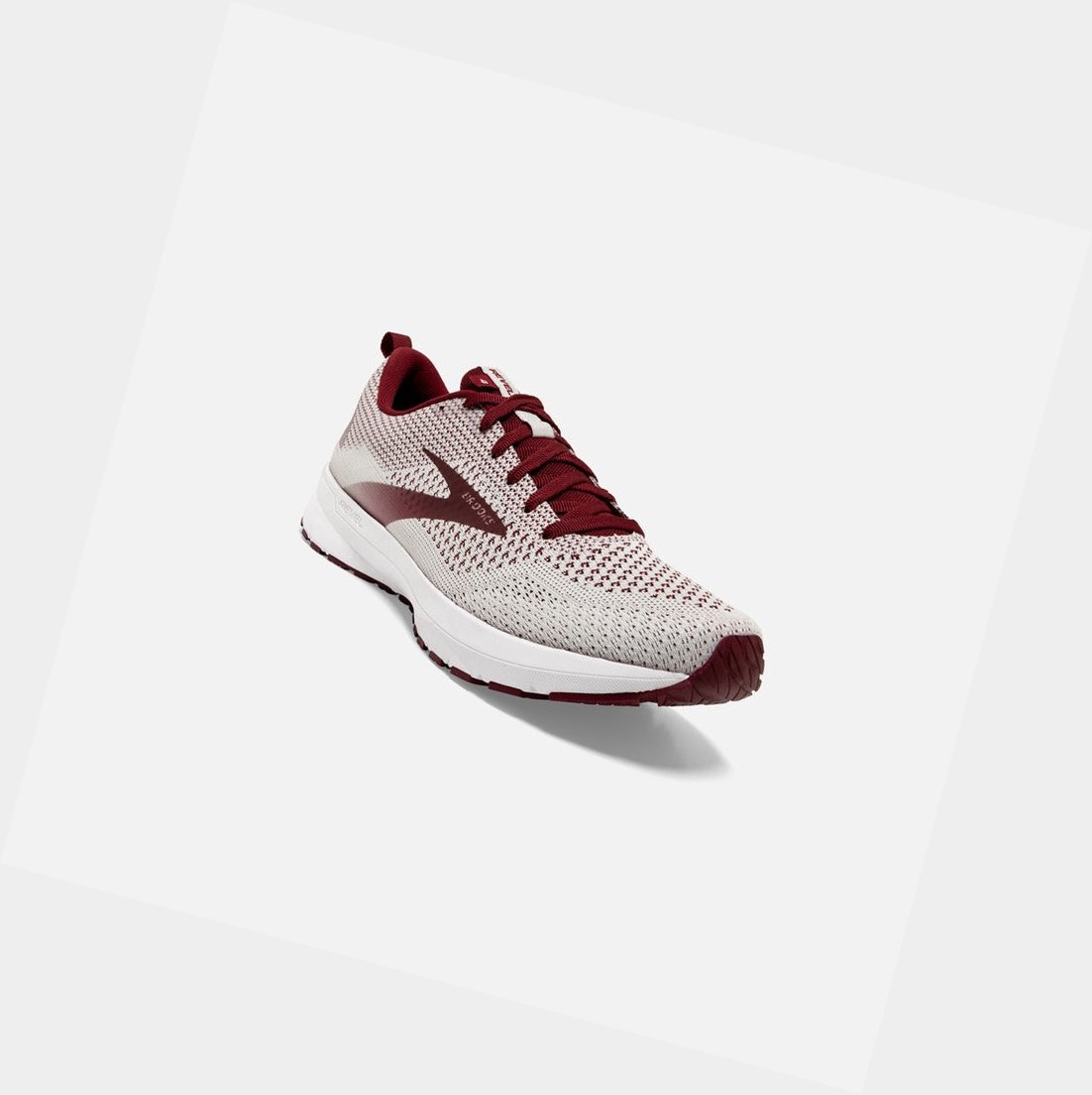 Chaussures Running Route Brooks Revel 4 Blanche Bordeaux Femme | EBL-78482100