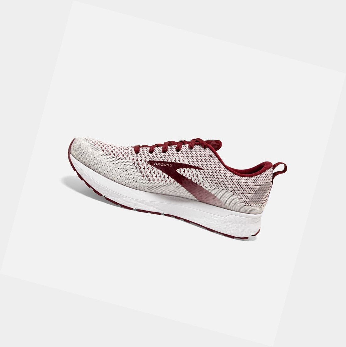 Chaussures Running Route Brooks Revel 4 Blanche Bordeaux Femme | EBL-78482100