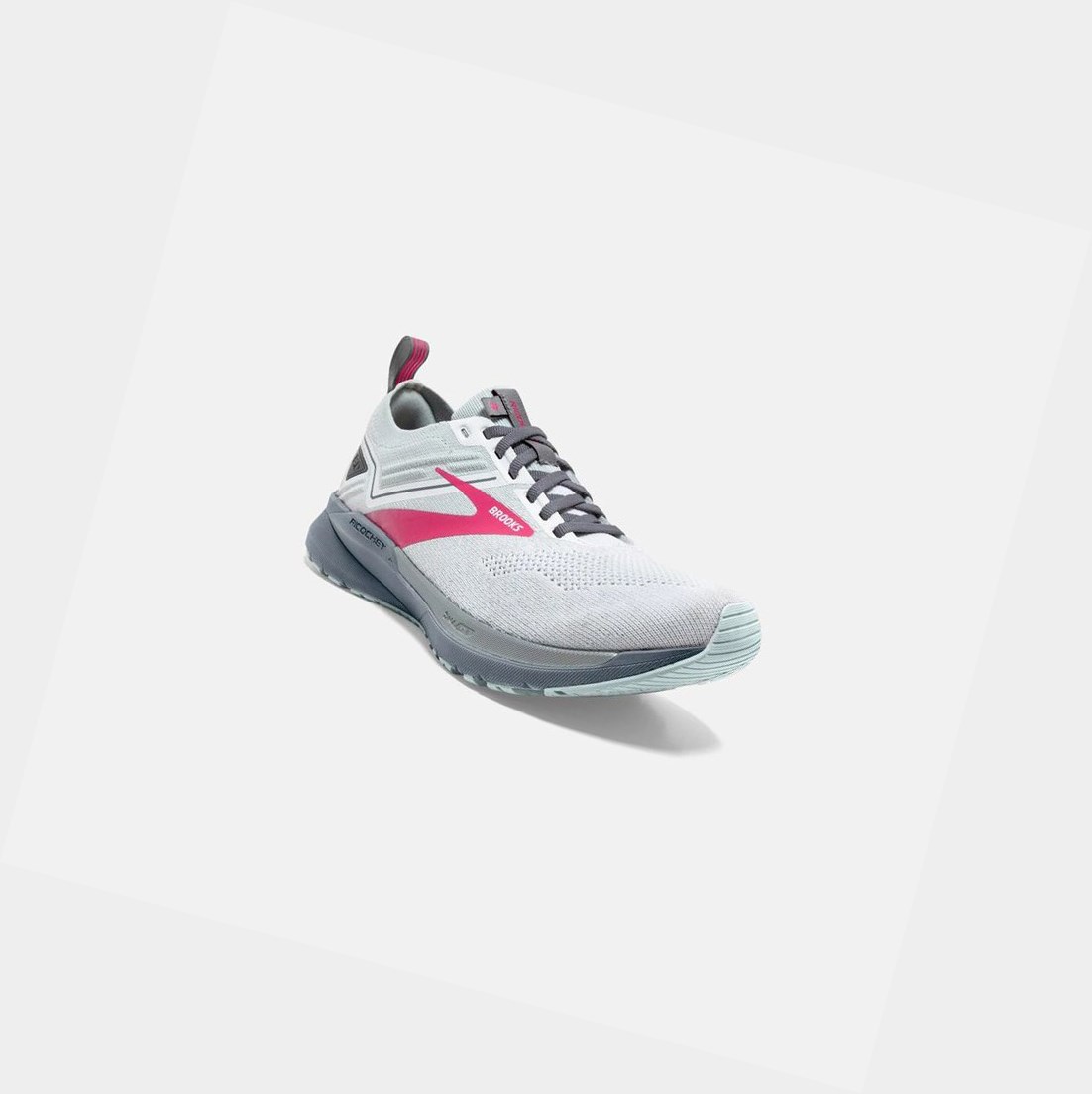 Chaussures Running Route Brooks Ricochet 3 Blanche Rose Femme | QNA-37445896