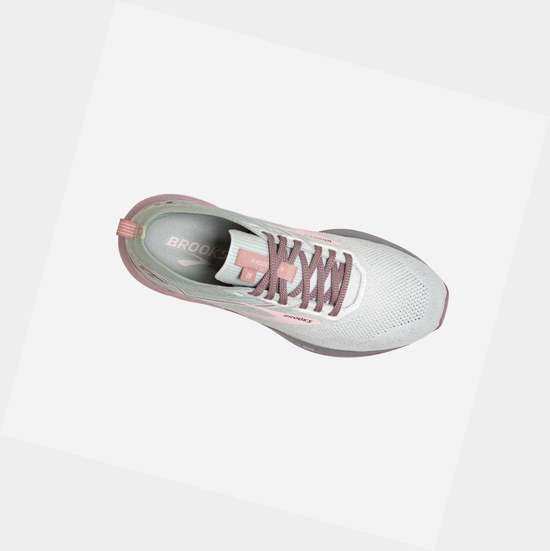 Chaussures Running Route Brooks Ricochet 3 Blanche Rose Femme | VVJ-91018683