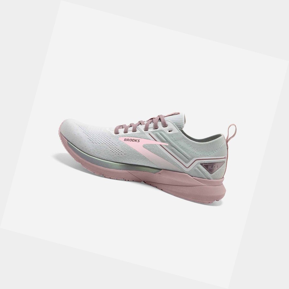 Chaussures Running Route Brooks Ricochet 3 Blanche Rose Femme | VVJ-91018683