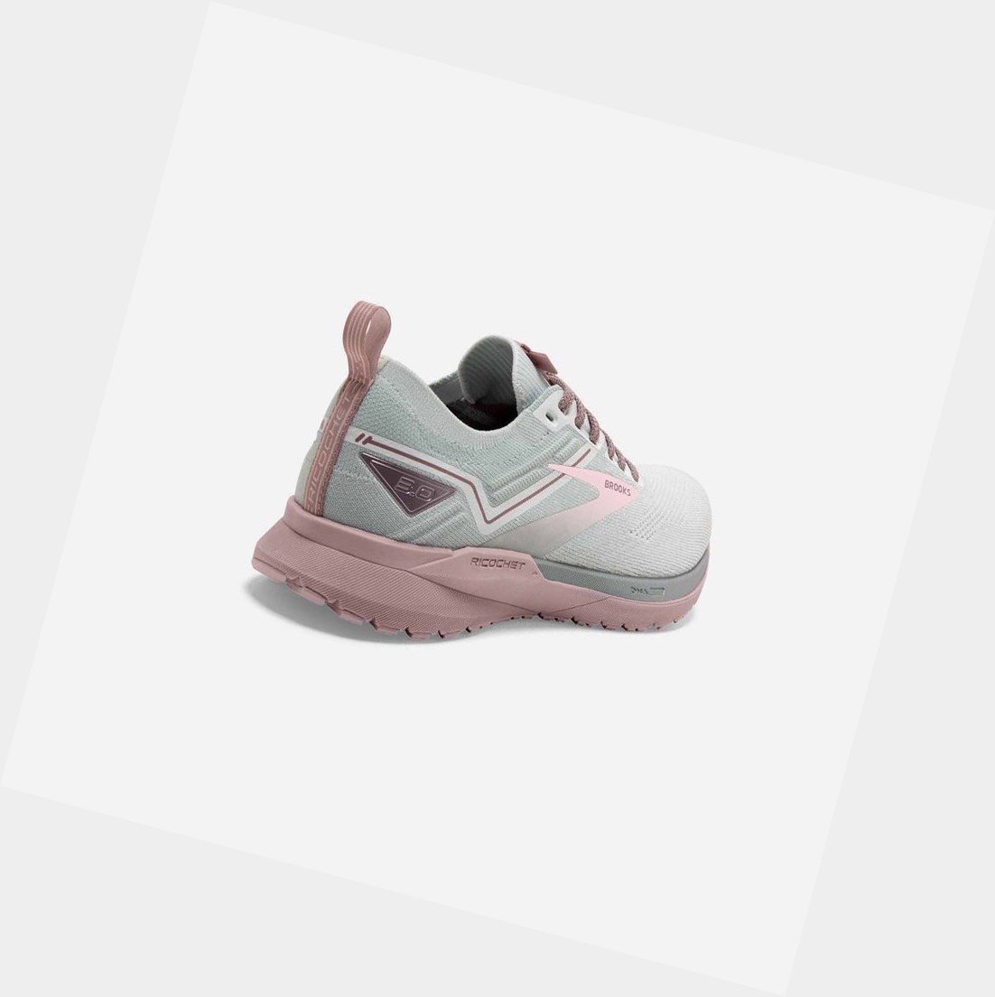 Chaussures Running Route Brooks Ricochet 3 Blanche Rose Femme | VVJ-91018683