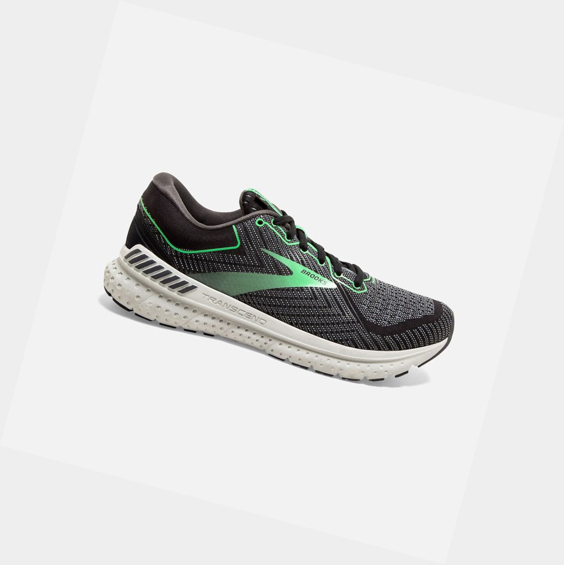 Chaussures Running Route Brooks Transcend 7 Noir Vert Femme | MPK-29188962