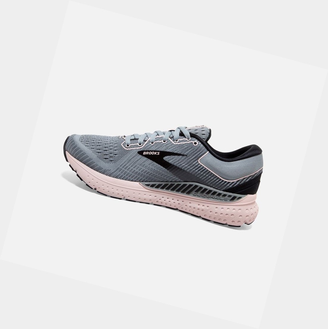 Chaussures Running Route Brooks Transcend 7 Grise Noir Femme | BXW-88934651