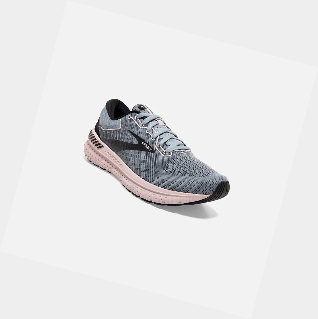 Chaussures Running Route Brooks Transcend 7 Grise Noir Femme | BXW-88934651