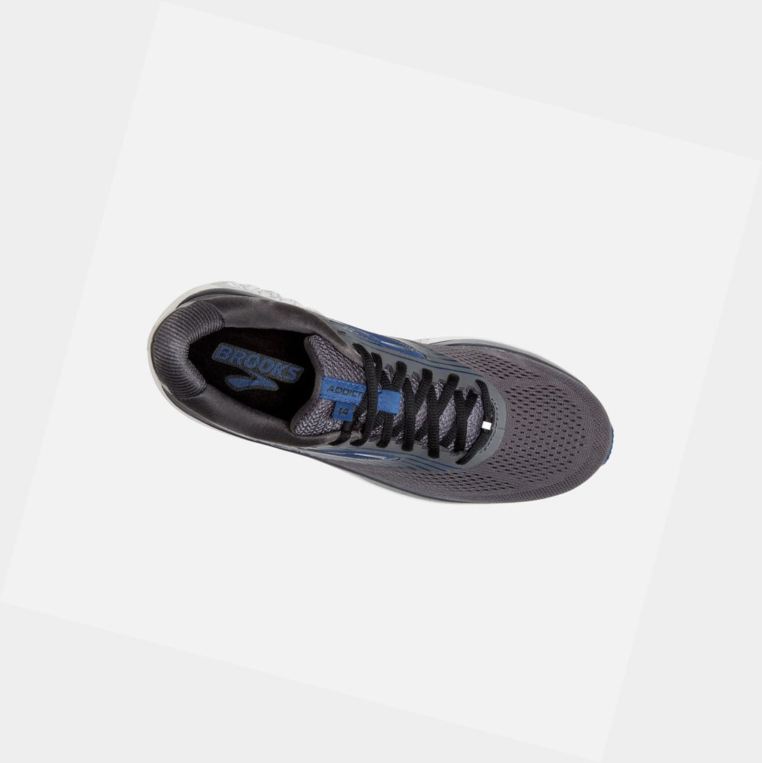 Chaussures de Marche Brooks Addiction 14 Bleu Noir Homme | YZZ-32973333