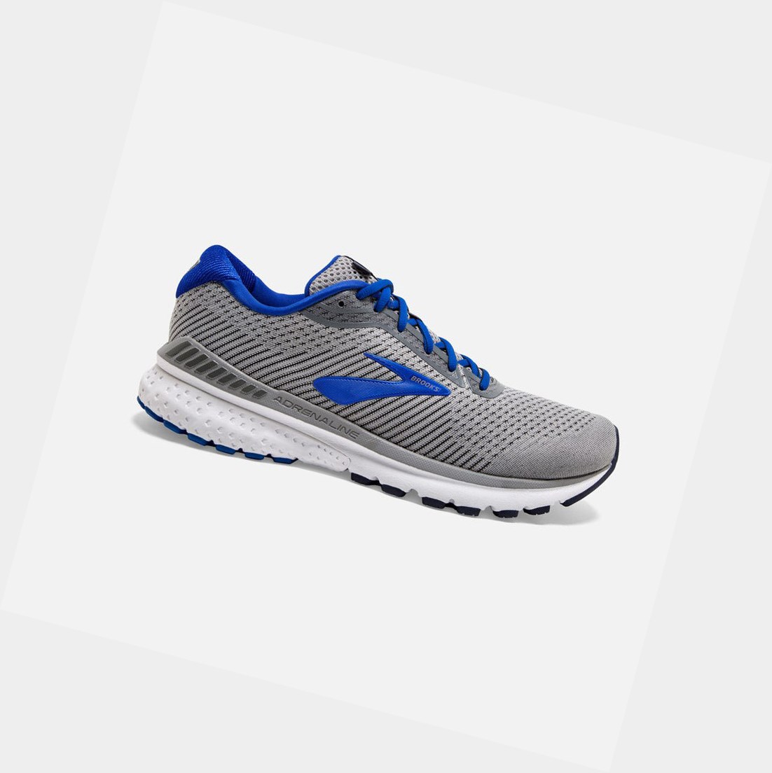 Chaussures Running Route Brooks Adrenaline GTS 20 Grise Bleu Bleu Marine Homme | MAP-53442467