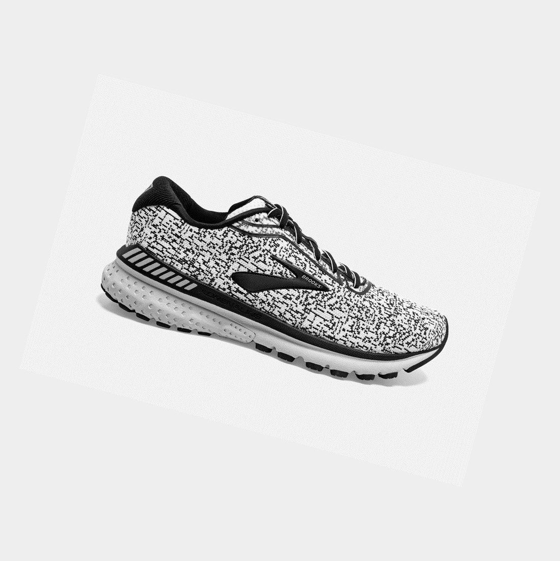 Chaussures Running Route Brooks Adrenaline GTS 20 Blanche Noir Grise Homme | KAN-33088241