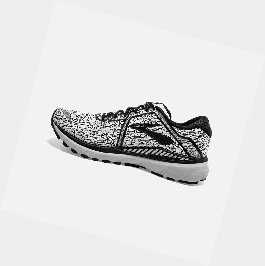 Chaussures Running Route Brooks Adrenaline GTS 20 Blanche Noir Grise Homme | KAN-33088241