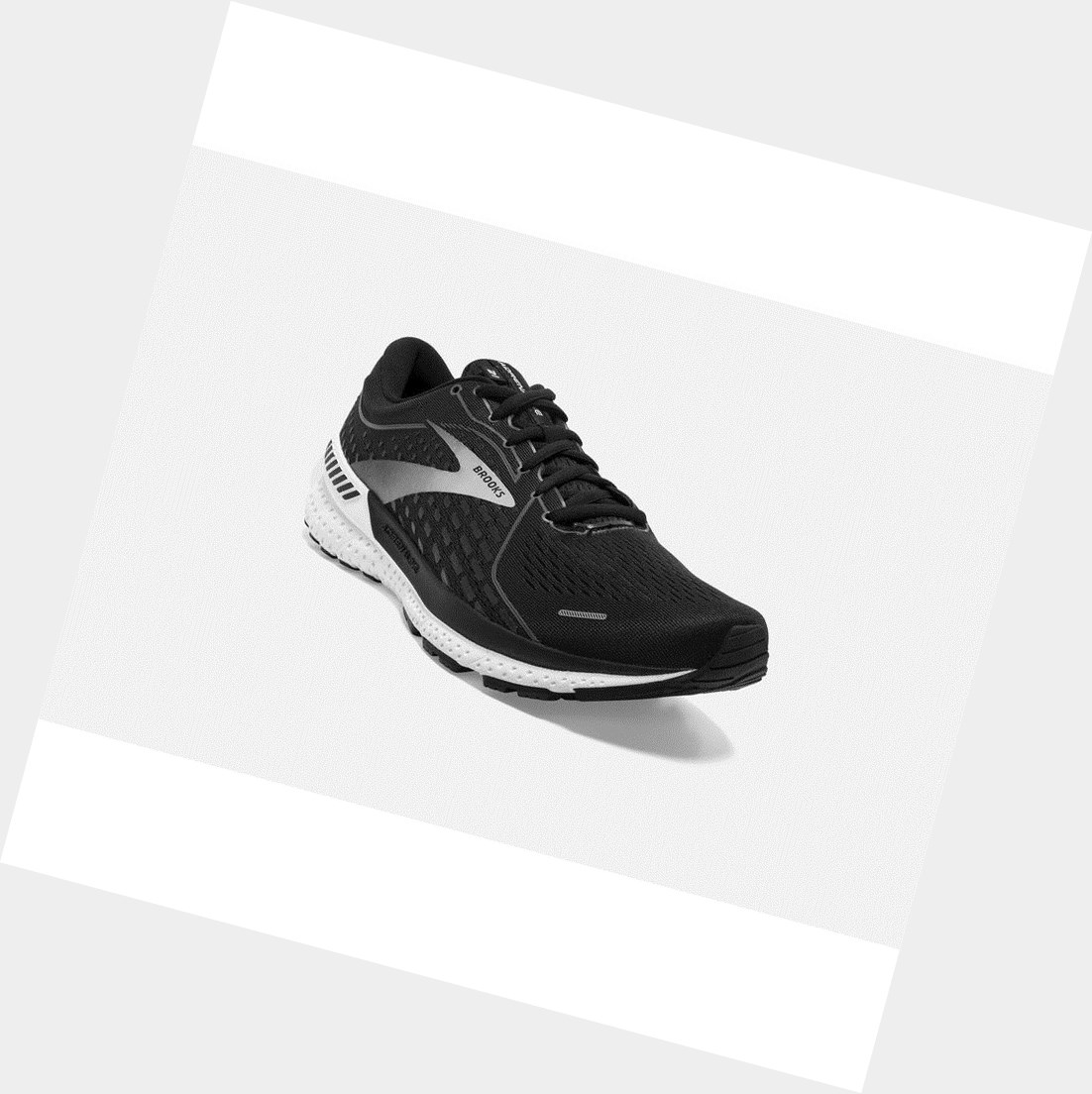 Chaussures Running Route Brooks Adrenaline GTS 21 Noir Blanche Homme | YHB-38951738