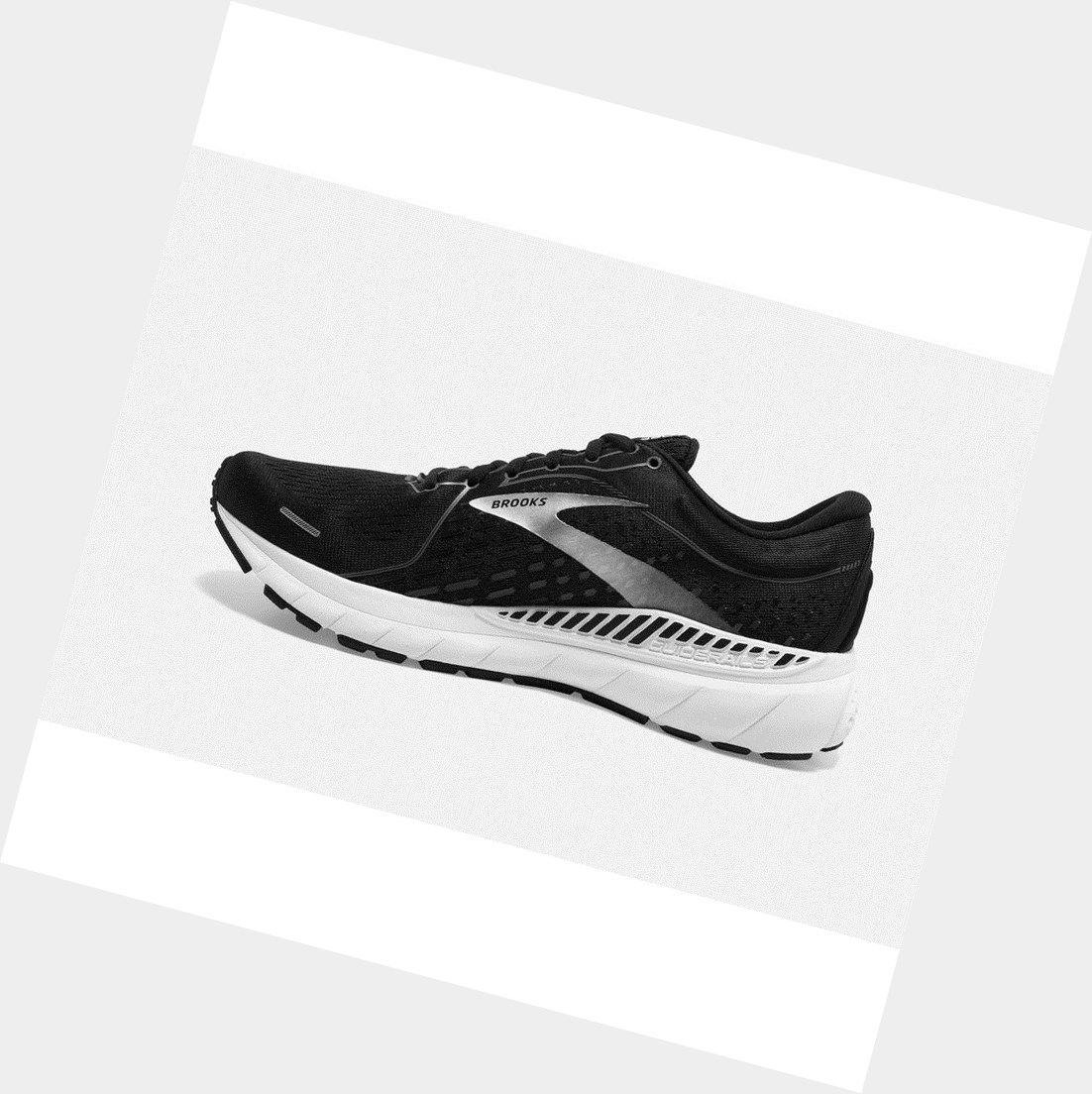 Chaussures Running Route Brooks Adrenaline GTS 21 Noir Blanche Homme | YHB-38951738