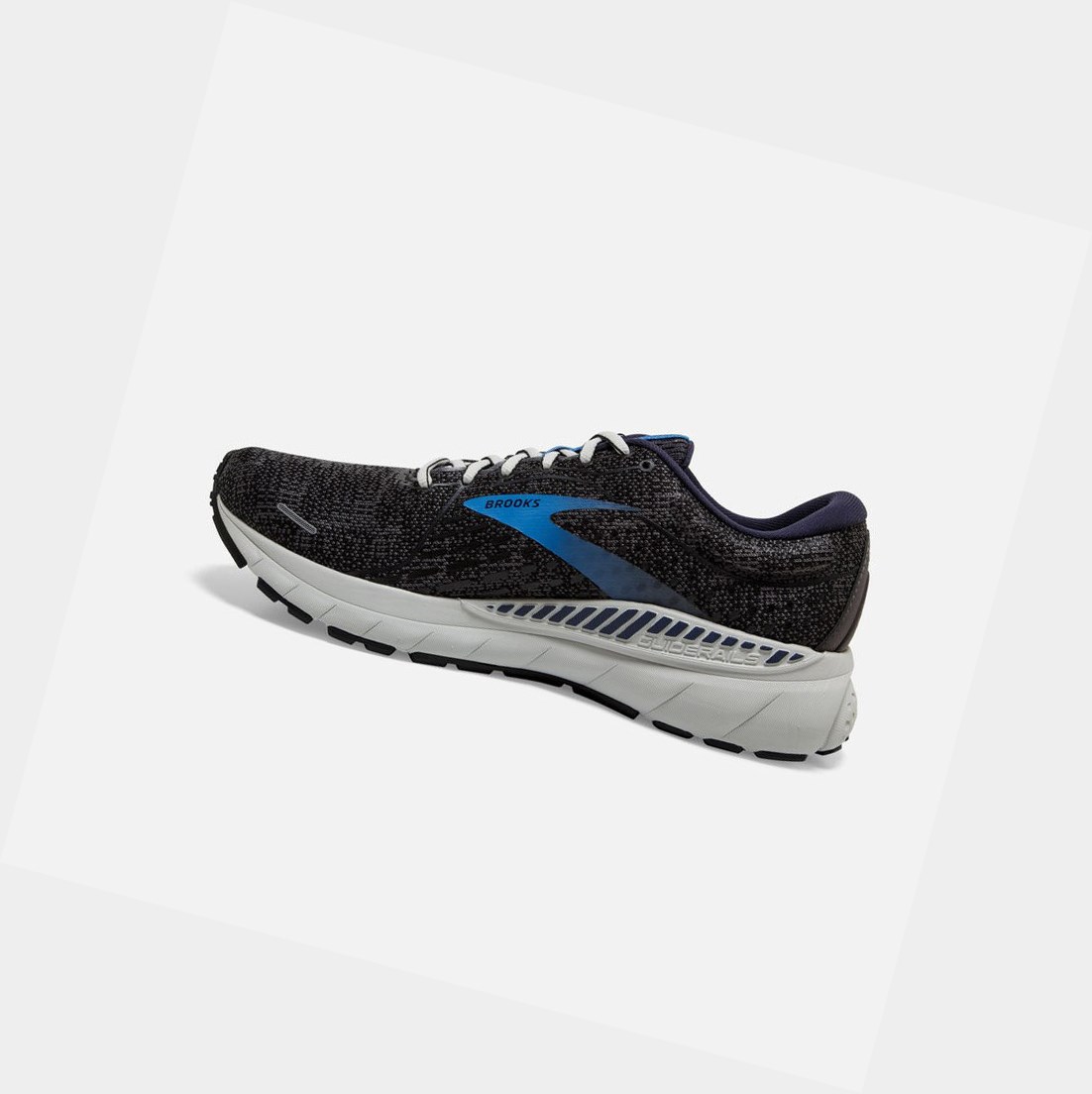 Chaussures Running Route Brooks Adrenaline GTS 21 Noir Bleu Homme | MWU-77112580