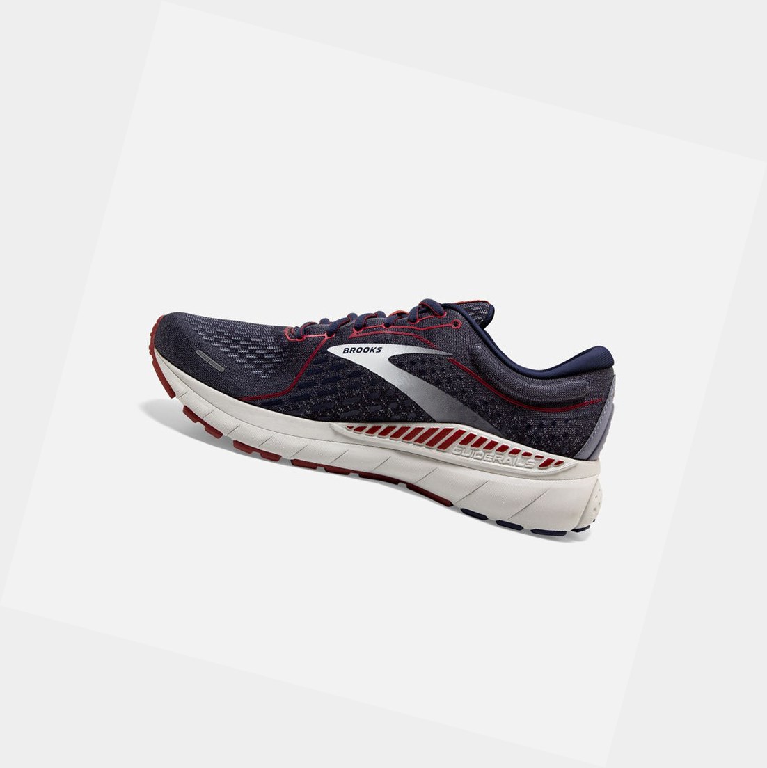 Chaussures Running Route Brooks Adrenaline GTS 21 Grise Rouge Homme | IVU-87581045