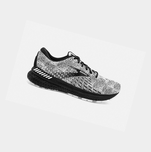 Chaussures Running Route Brooks Adrenaline GTS 21 Blanche Grise Noir Homme | SXQ-13097435