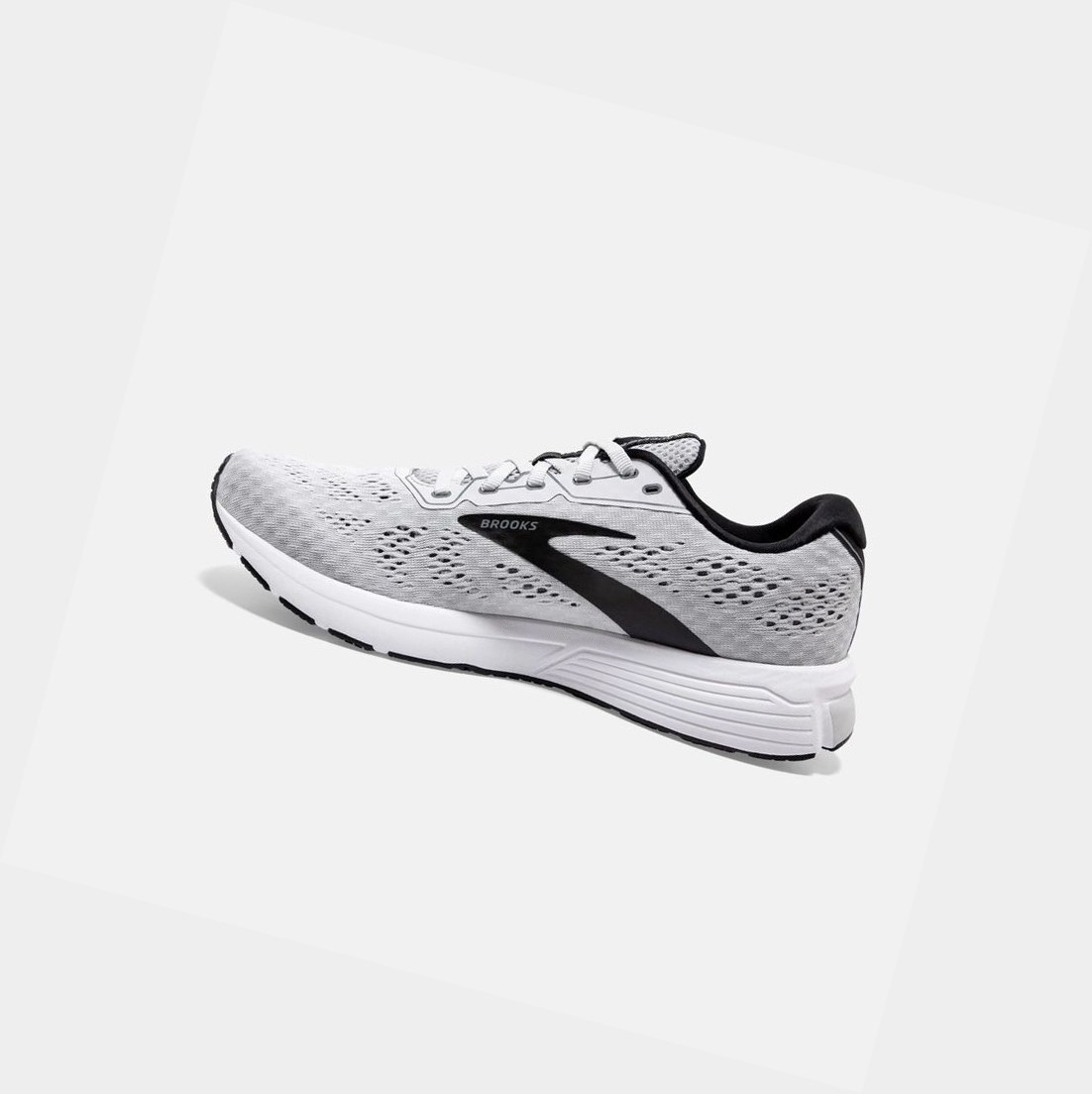 Chaussures Running Route Brooks Anthem 4 Grise Noir Blanche Homme | WRO-49510201