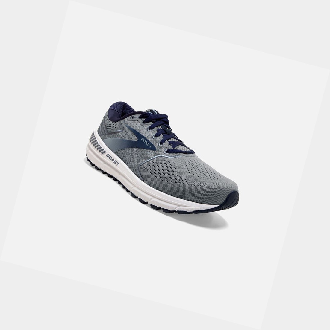 Chaussures Running Route Brooks Beast '20 Bleu Grise Homme | GZX-61080283