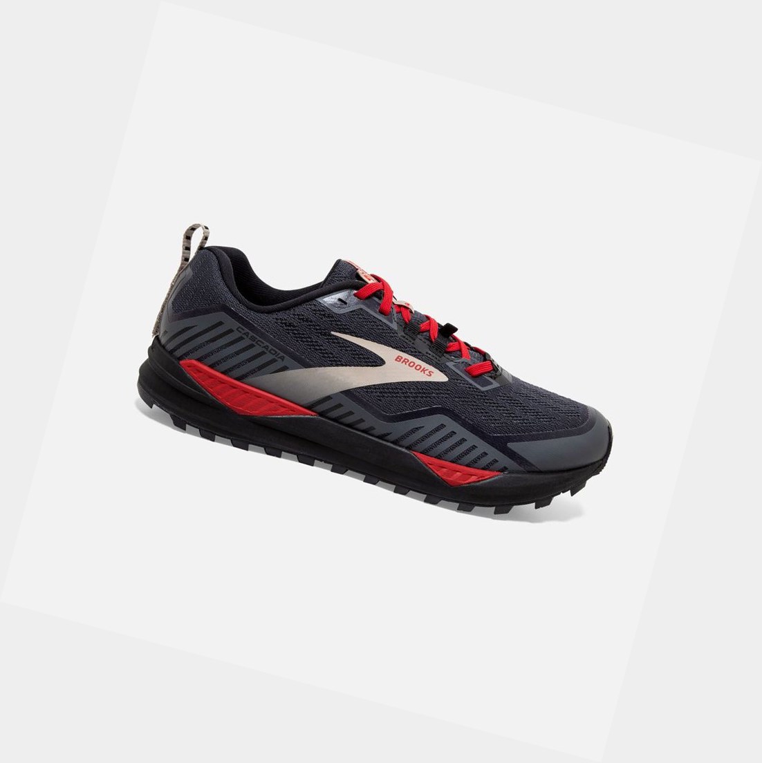 Chaussures Trail Brooks Cascadia 15 GTX Noir Rouge Homme | MBZ-16522238