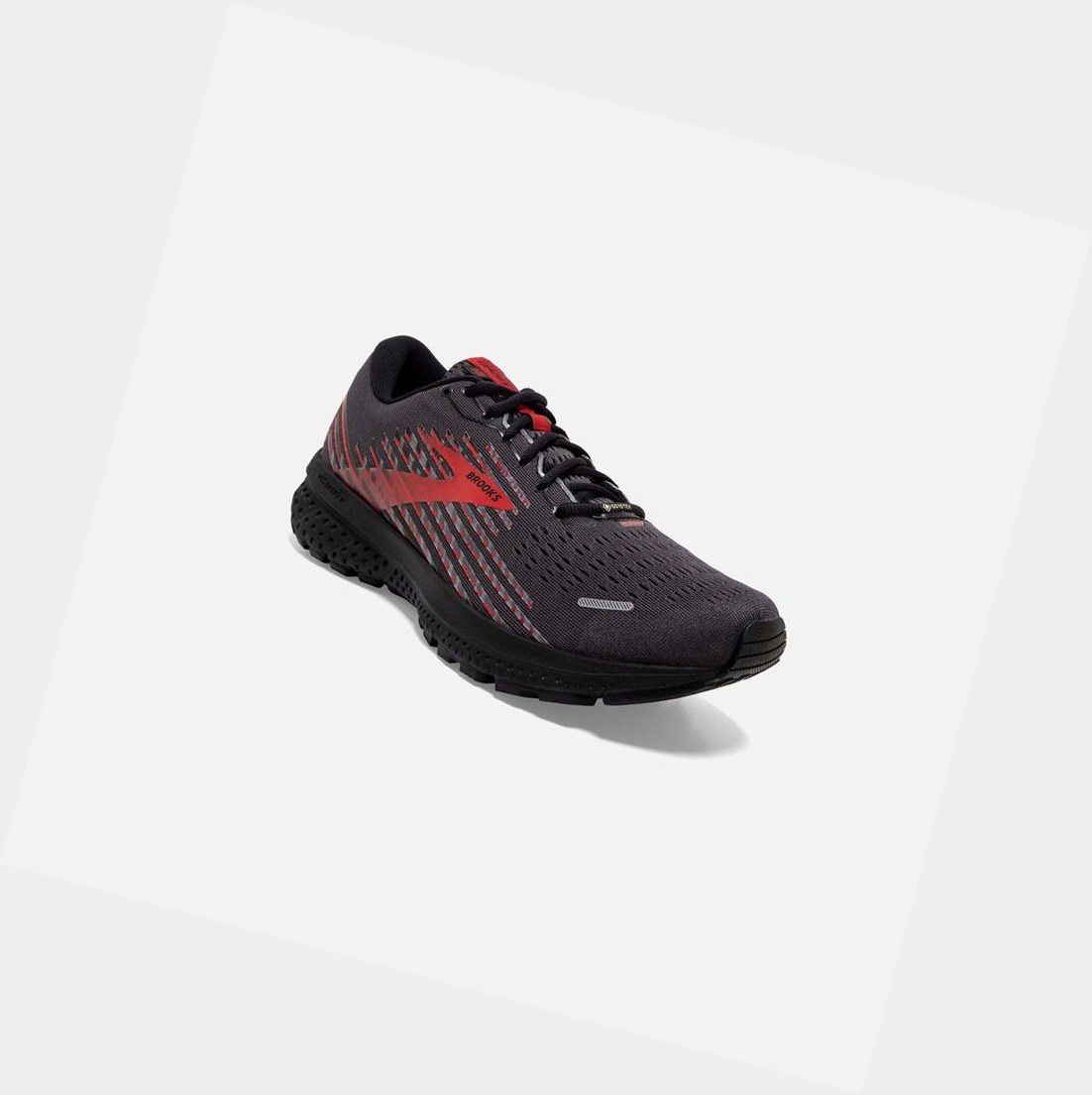 Chaussures Running Route Brooks Ghost 13 GTX Noir Rouge Homme | BUF-38858338