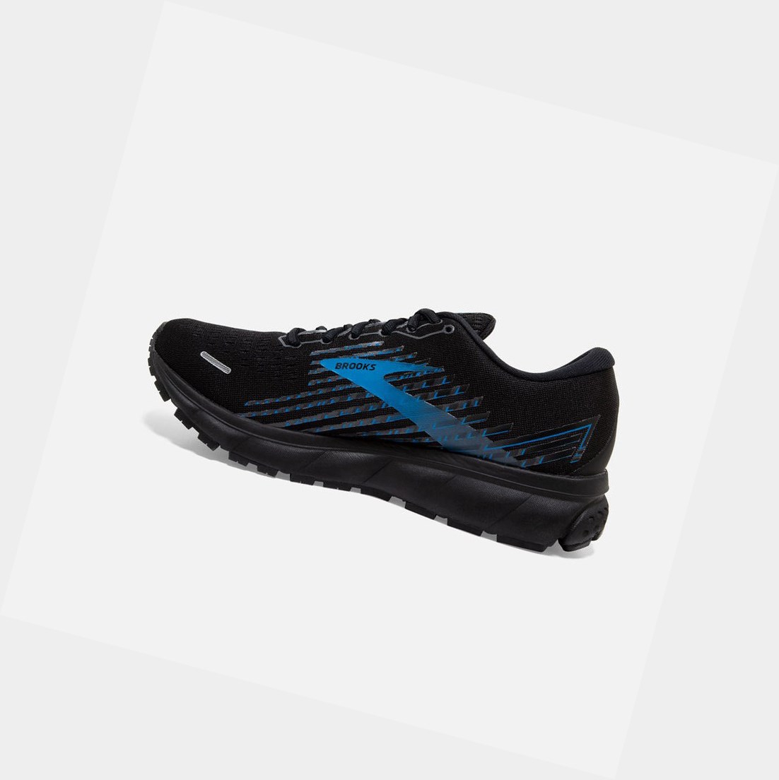 Chaussures Running Route Brooks Ghost 13 GTX Noir Grise Bleu Homme | BUA-38926426