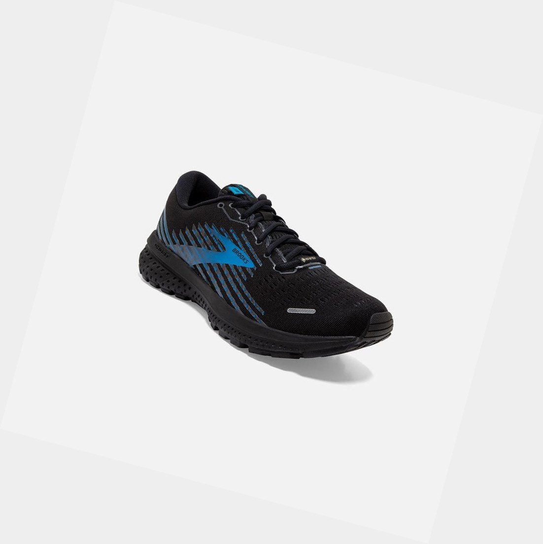 Chaussures Running Route Brooks Ghost 13 GTX Noir Grise Bleu Homme | BUA-38926426