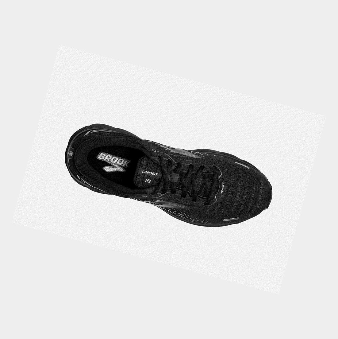 Chaussures Running Route Brooks Ghost 13 Noir Noir Homme | ZZI-94003896