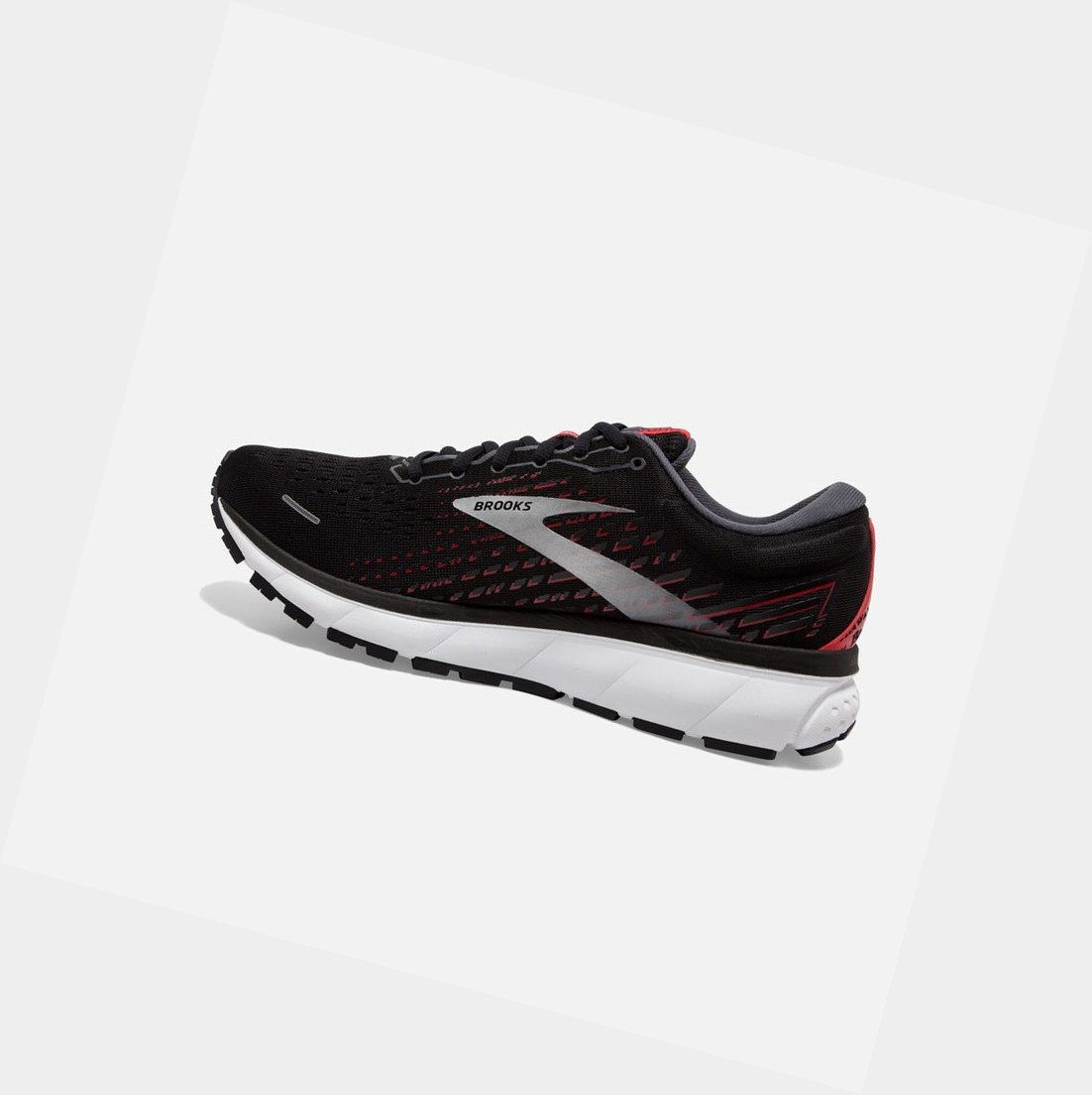 Chaussures Running Route Brooks Ghost 13 Noir Rouge Homme | NCX-84838788