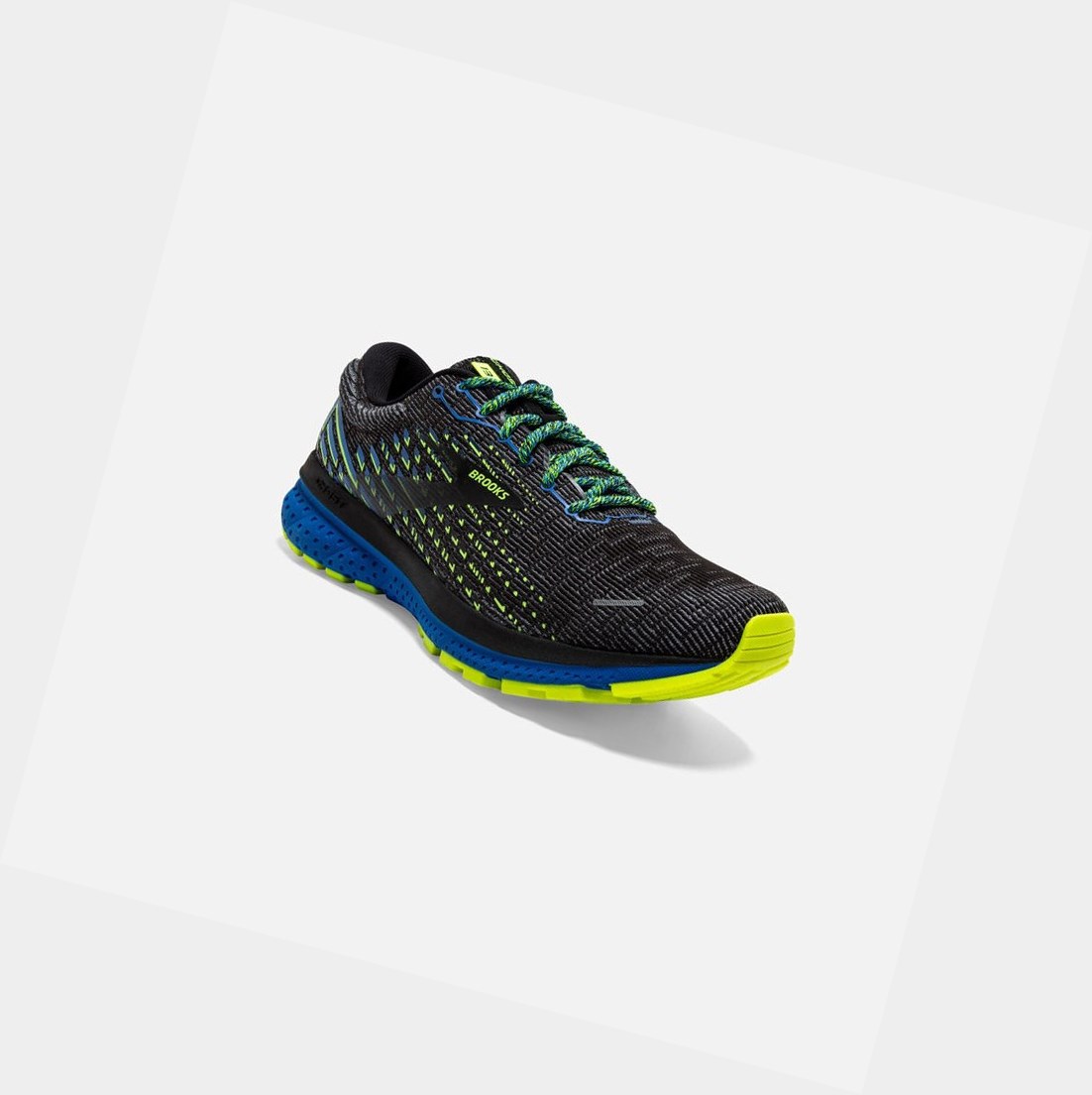 Chaussures Running Route Brooks Ghost 13 Noir Bleu Homme | NGV-17420336