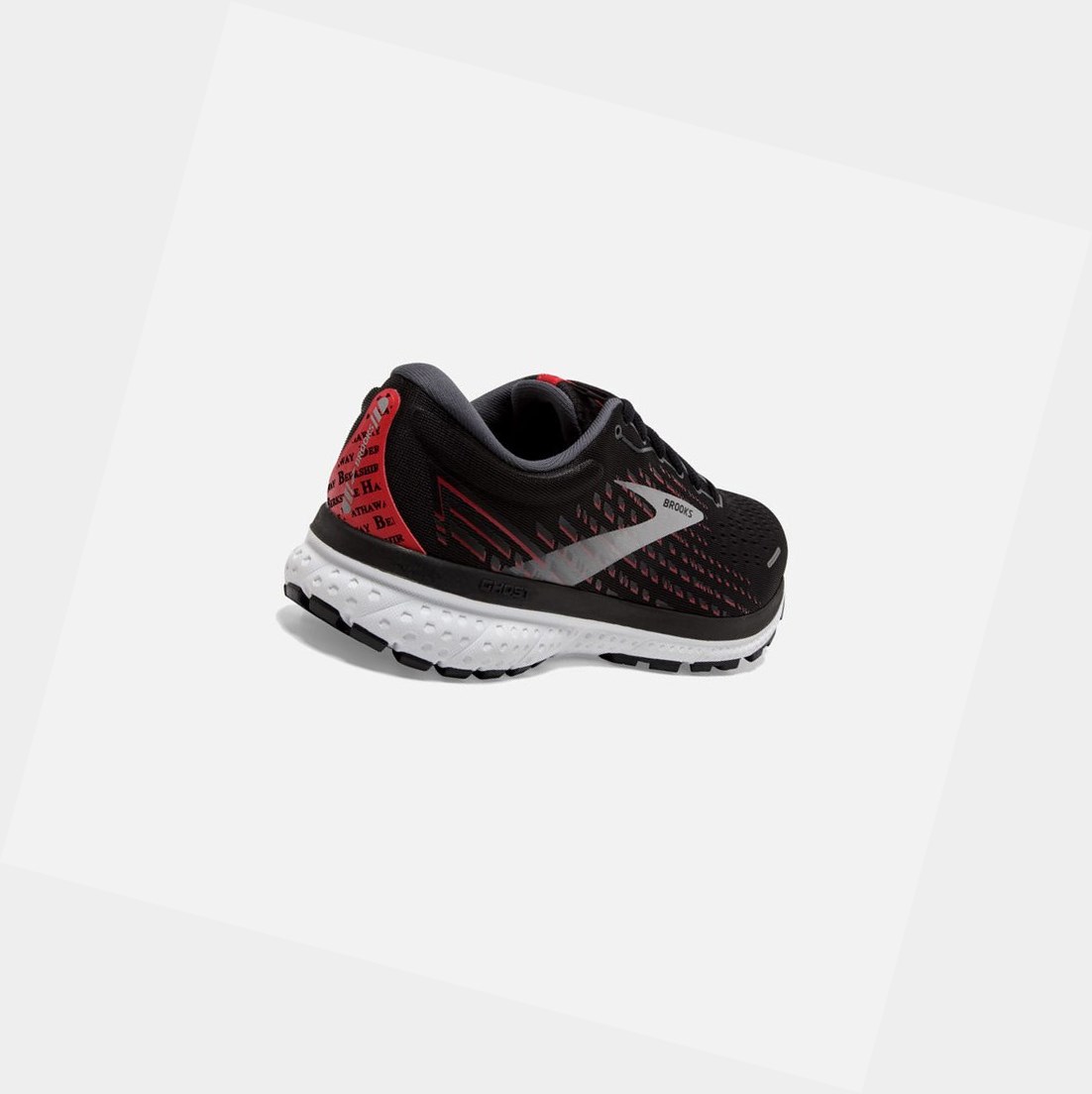 Chaussures Running Route Brooks Ghost 13 Noir Rouge Homme | NCX-84838788