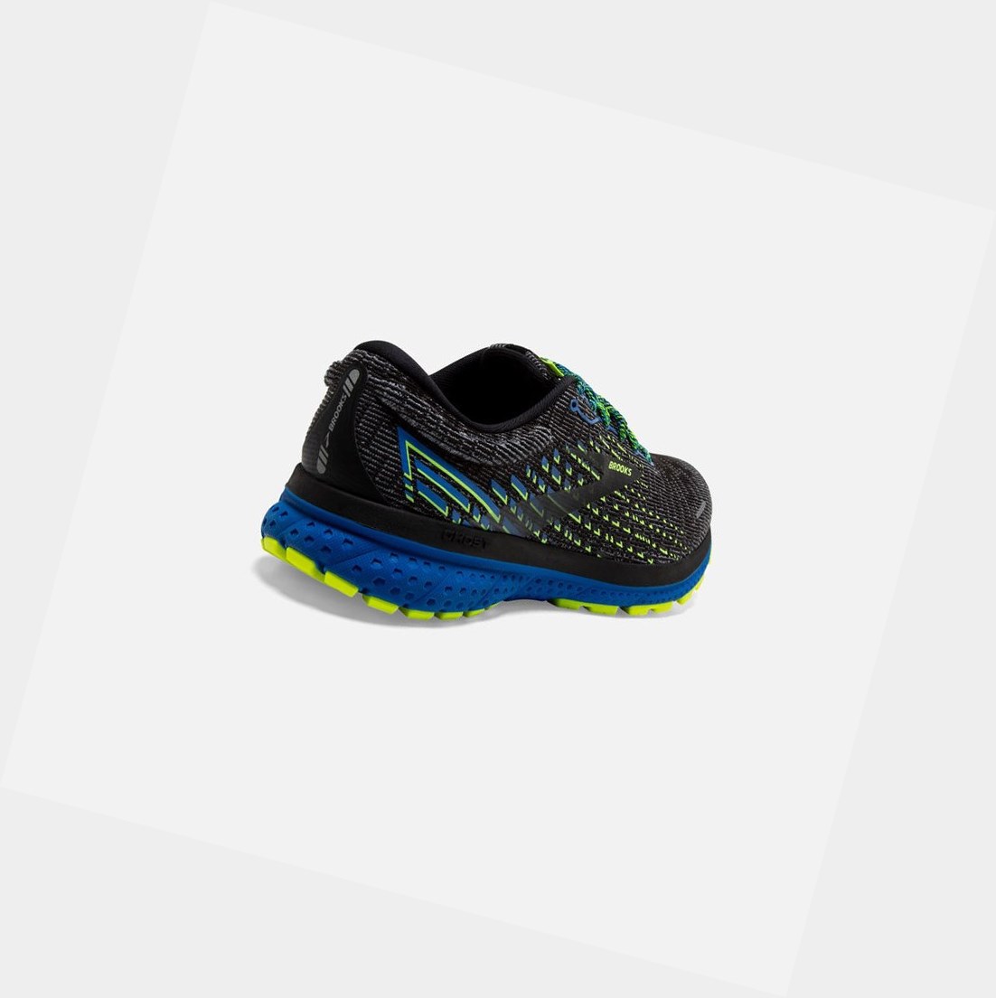 Chaussures Running Route Brooks Ghost 13 Noir Bleu Homme | NGV-17420336