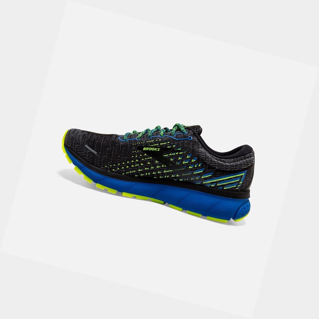 Chaussures Running Route Brooks Ghost 13 Noir Bleu Homme | NGV-17420336