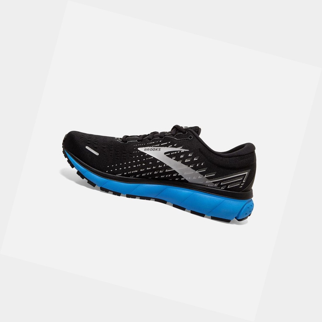 Chaussures Running Route Brooks Ghost 13 Noir Grise Bleu Homme | KZK-46225829