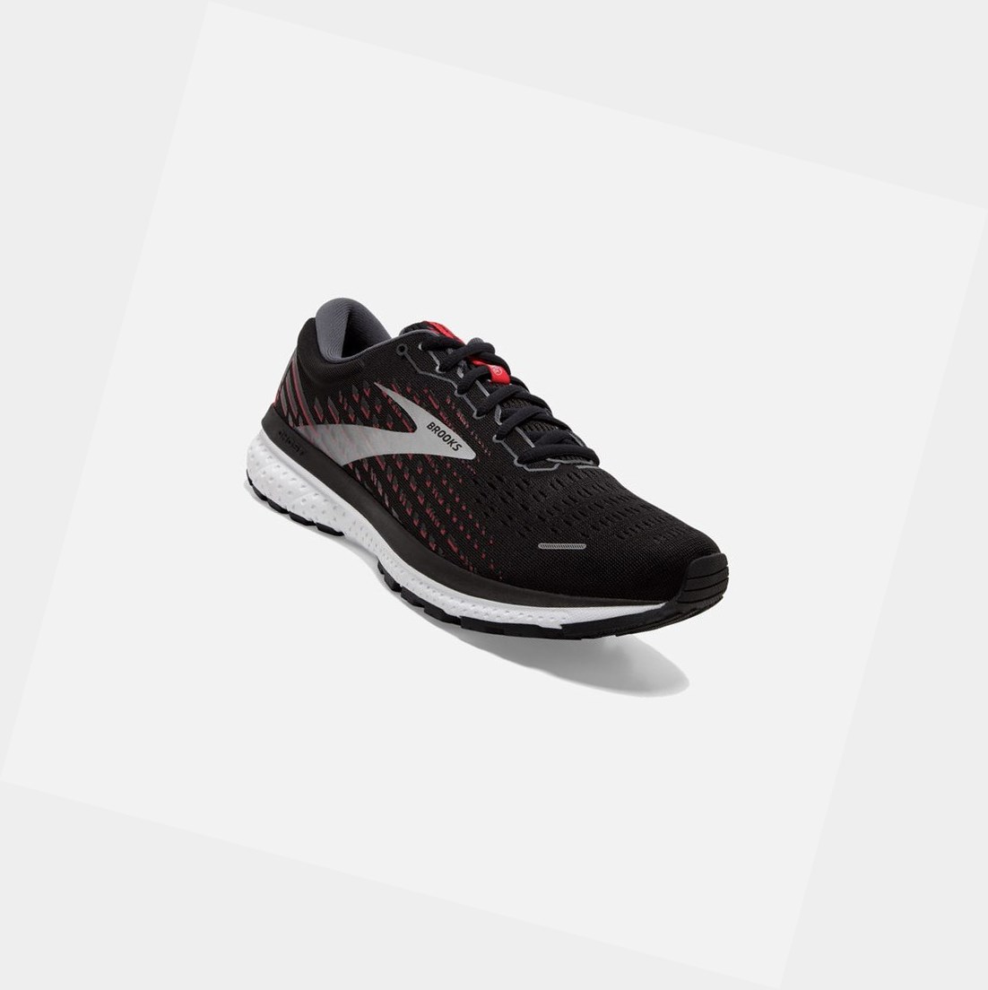 Chaussures Running Route Brooks Ghost 13 Noir Rouge Homme | NCX-84838788