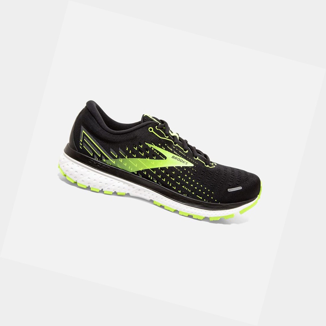 Chaussures Running Route Brooks Ghost 13 Noir Blanche Homme | QQL-31619914