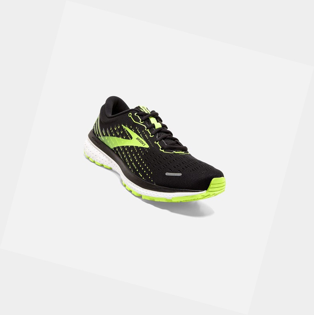 Chaussures Running Route Brooks Ghost 13 Noir Blanche Homme | QQL-31619914