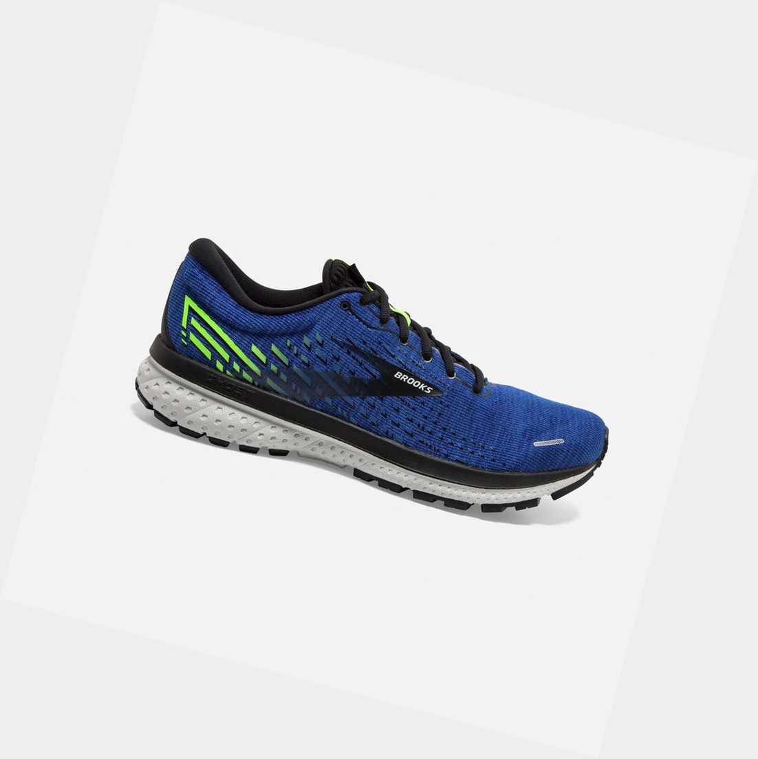 Chaussures Running Route Brooks Ghost 13 Bleu Noir Vert Homme | HYK-30858027