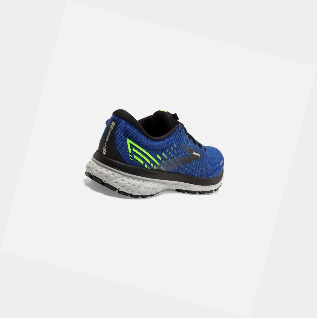 Chaussures Running Route Brooks Ghost 13 Bleu Noir Vert Homme | HYK-30858027