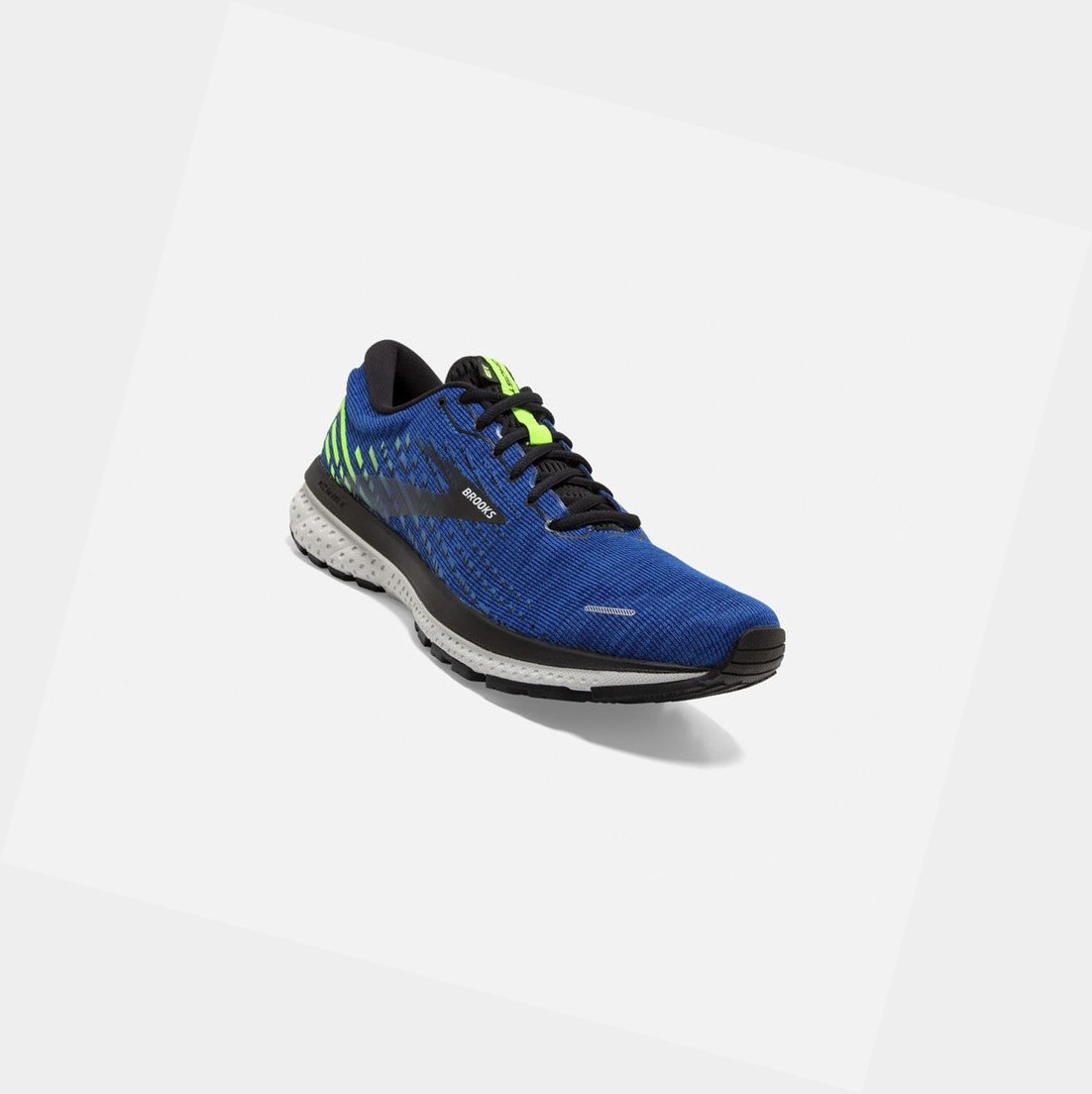 Chaussures Running Route Brooks Ghost 13 Bleu Noir Vert Homme | HYK-30858027