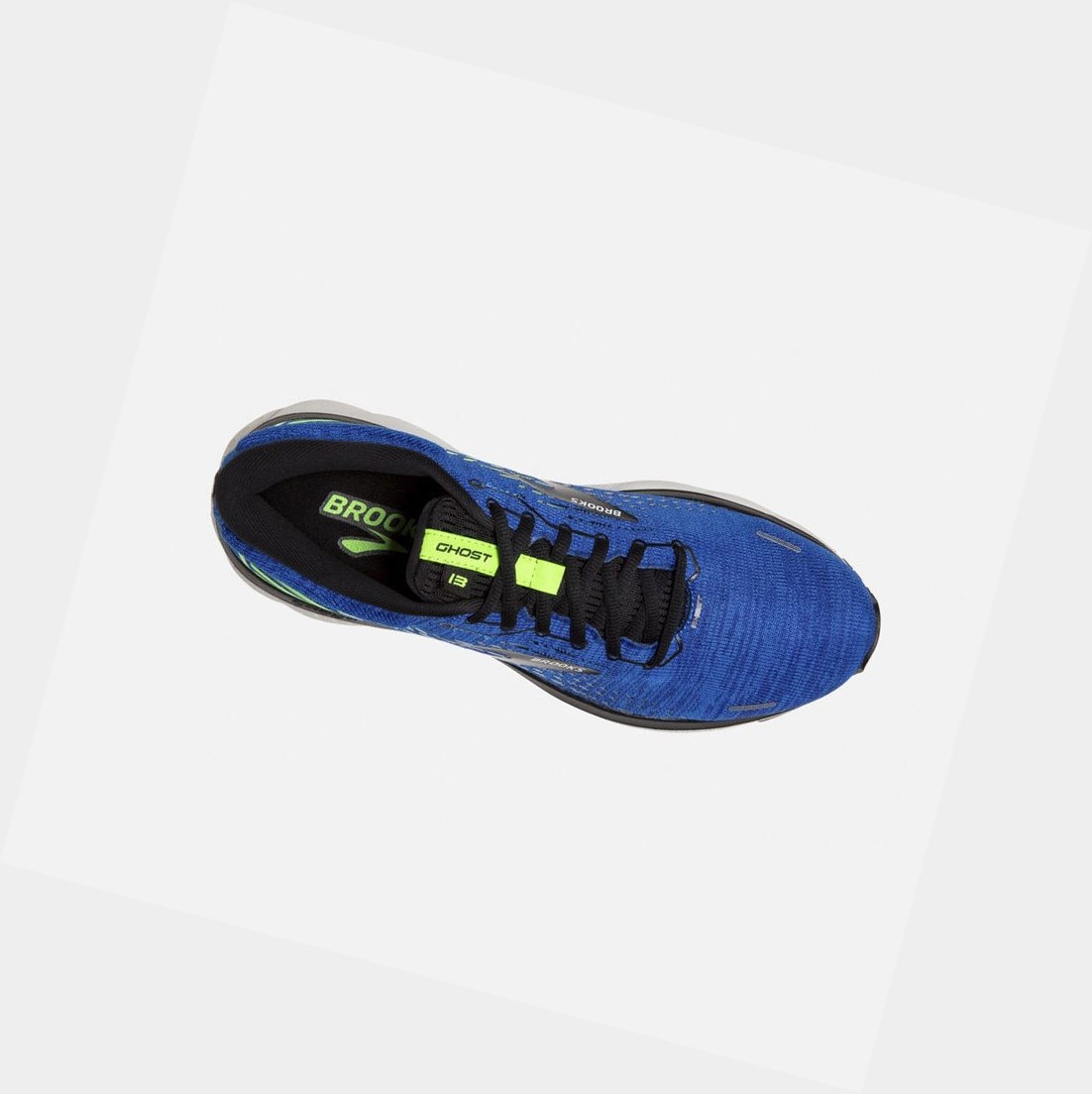 Chaussures Running Route Brooks Ghost 13 Bleu Noir Vert Homme | HYK-30858027