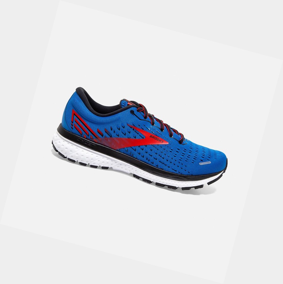 Chaussures Running Route Brooks Ghost 13 Bleu Rouge Blanche Homme | ITK-64416621