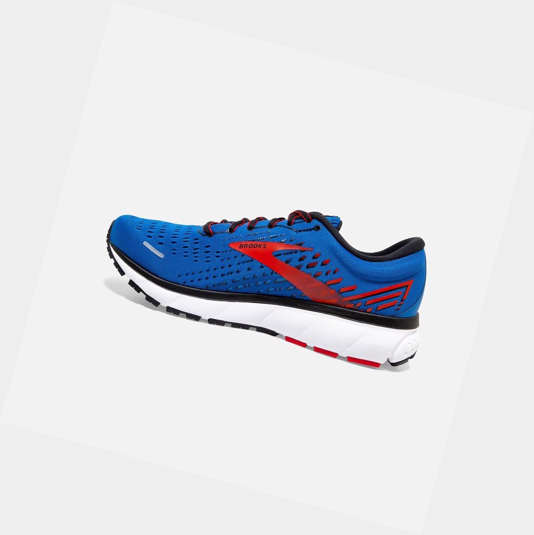 Chaussures Running Route Brooks Ghost 13 Bleu Rouge Blanche Homme | ITK-64416621