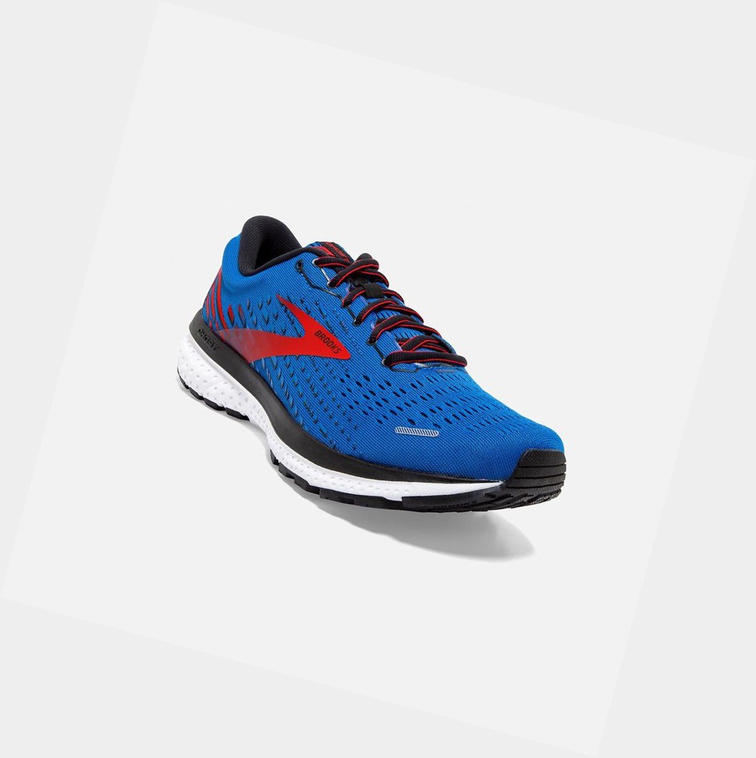 Chaussures Running Route Brooks Ghost 13 Bleu Rouge Blanche Homme | ITK-64416621