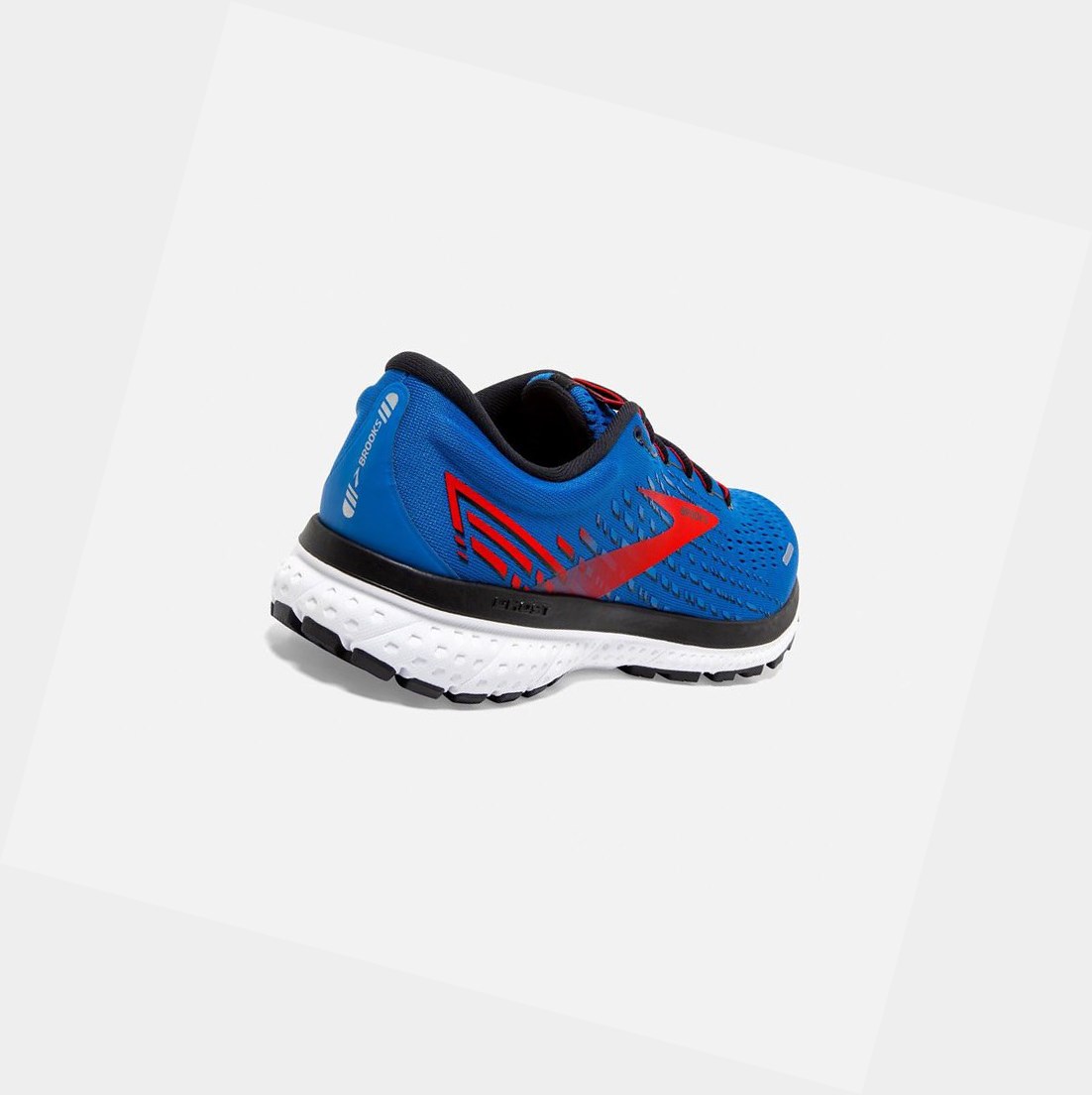 Chaussures Running Route Brooks Ghost 13 Bleu Rouge Blanche Homme | ITK-64416621