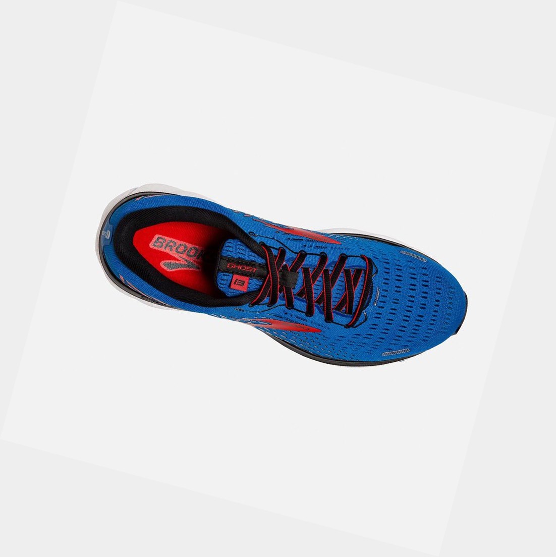 Chaussures Running Route Brooks Ghost 13 Bleu Rouge Blanche Homme | ITK-64416621