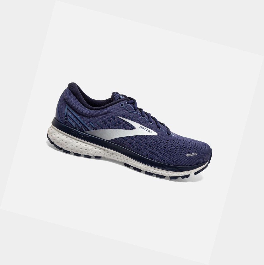 Chaussures Running Route Brooks Ghost 13 Noir Grise Bleu Marine Homme | TEY-21335606