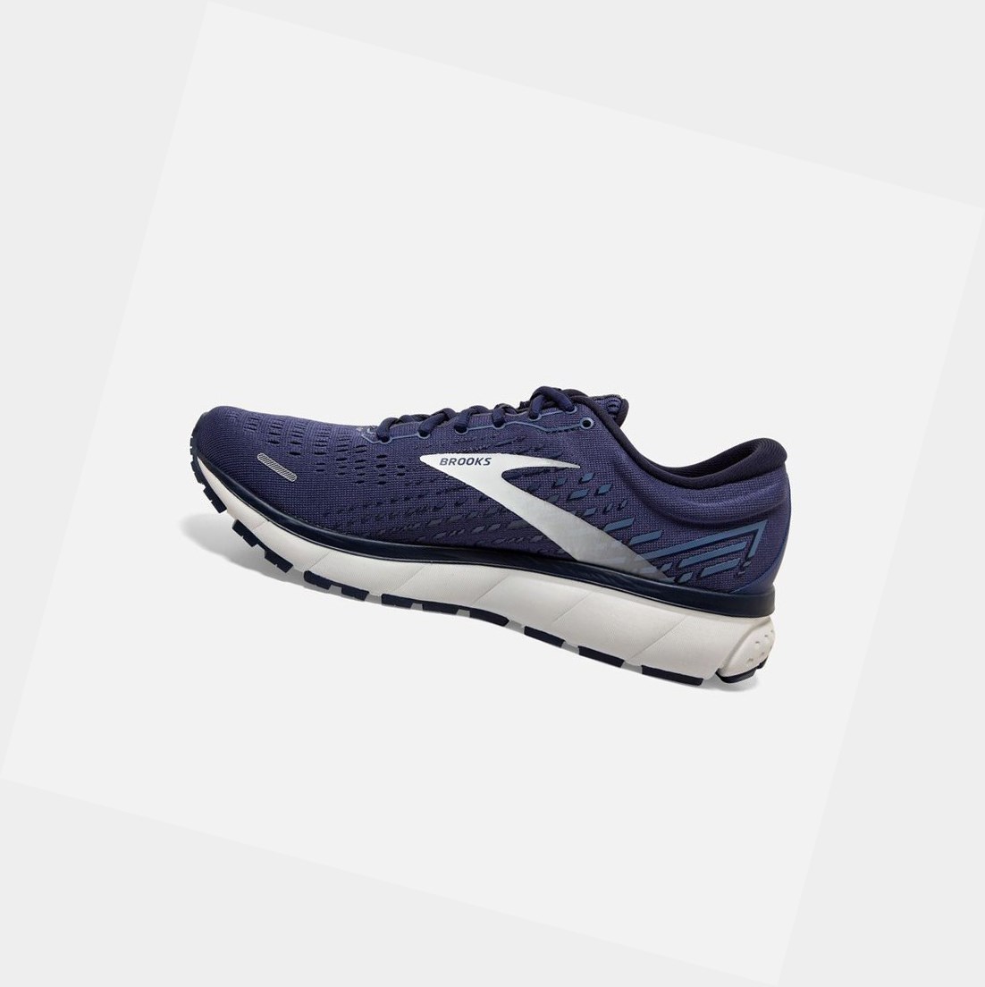 Chaussures Running Route Brooks Ghost 13 Noir Grise Bleu Marine Homme | TEY-21335606