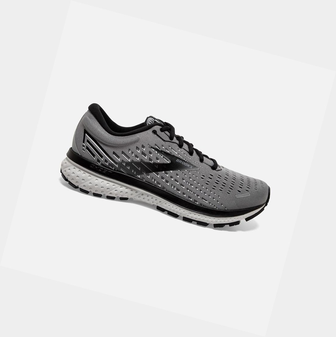 Chaussures Running Route Brooks Ghost 13 Grise Noir Homme | YNC-99590007