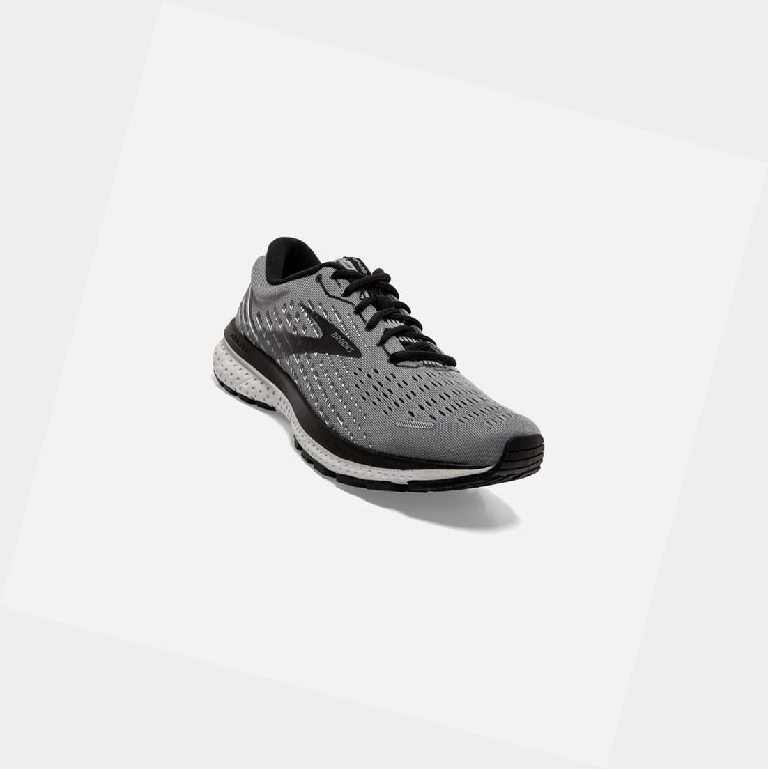 Chaussures Running Route Brooks Ghost 13 Grise Noir Homme | YNC-99590007