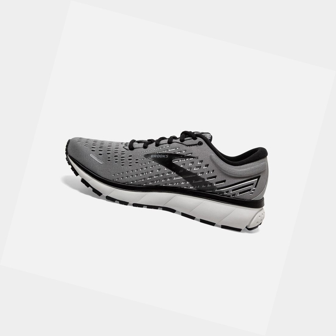 Chaussures Running Route Brooks Ghost 13 Grise Noir Homme | YNC-99590007