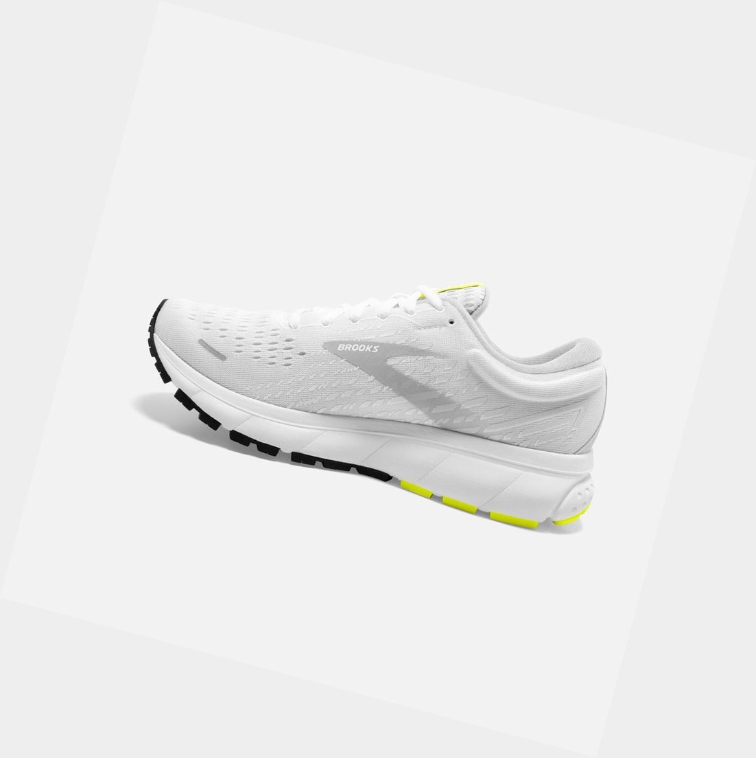 Chaussures Running Route Brooks Ghost 13 Blanche Homme | EFP-57159338