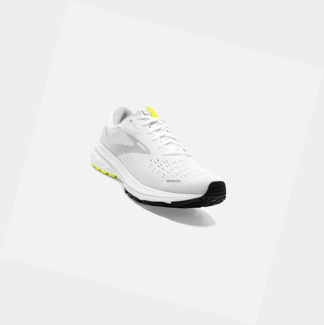 Chaussures Running Route Brooks Ghost 13 Blanche Homme | EFP-57159338